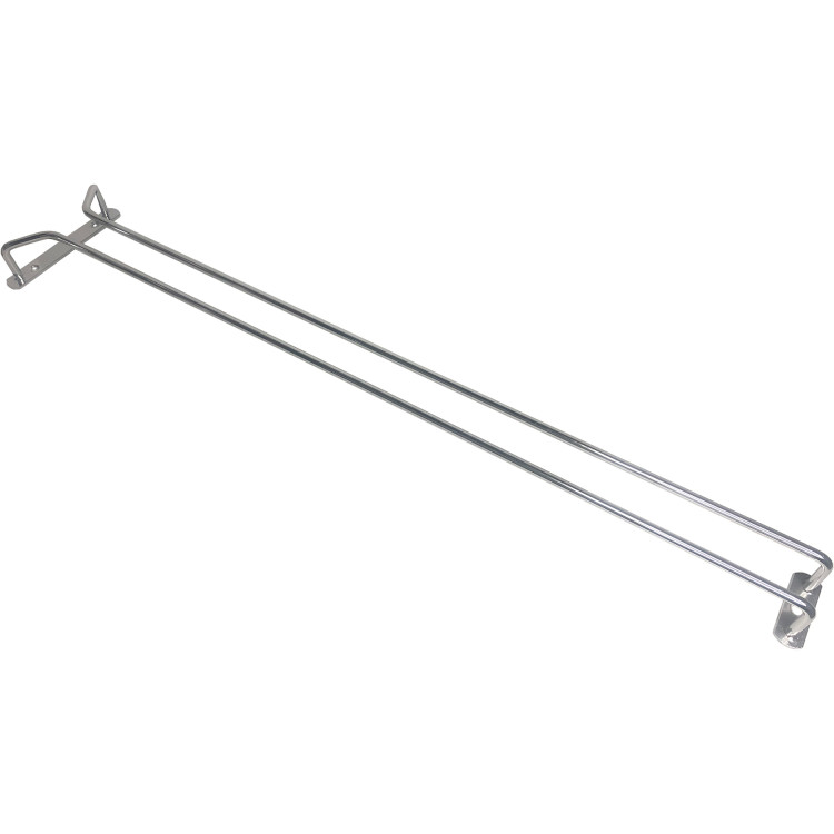 Wine Glass Rack Silver Ceiling mounted Length 600mm 7 wine glasses - CEWGR124S