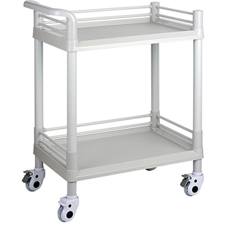 Professional 2 Tier Mobile Medical Trolley ABS 540x370x900mm - CEWH2ST5437 Professional 2 Tier Mobile Medical Trolley ABS 540x370x900mm - CEWH2ST5437