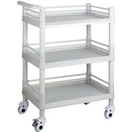 Professional 3 Tier Mobile Medical Trolley ABS 540x370x980mm - CEWH3ST5437
