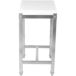 Commercial Stainless Steel Cutting Board Stand with Polyethylene Chopping Block 500x400x750mm | CaterEq CEWH505670