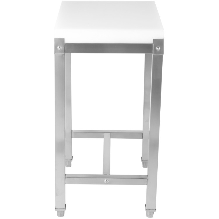 Commercial Stainless Steel Cutting Board Stand with Polyethylene Chopping Block 500x400x750mm | CaterEq CEWH505670