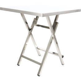 Folding Stainless steel Bistro table 600x600x700mm - CEWHBT6060