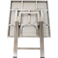 Folding Stainless steel Bistro table 600x600x700mm - CEWHBT6060