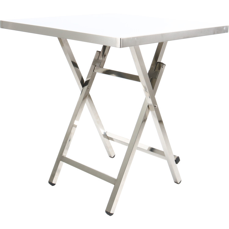 Folding Stainless steel Bistro table 600x600x700mm - CEWHBT6060