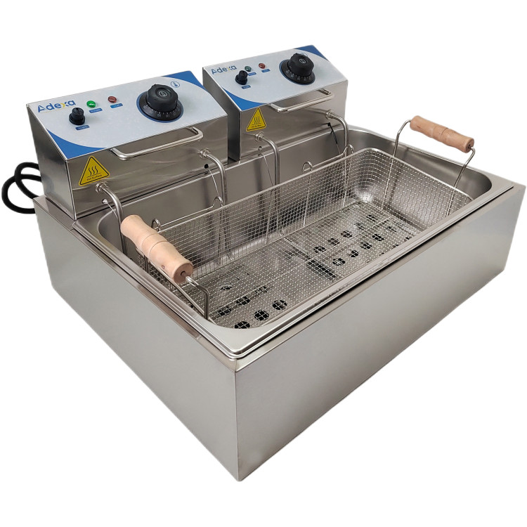 Commercial Twin Fryer Electric 14 litre 2.5+2.5kW Countertop - CEWHCD171 Commercial Twin Fryer Electric 14 litre 2.5+2.5kW Countertop - CEWHCD171