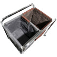 Commercial Dual Bag Stainless Steel Linen/Waste Trolley 900 x 650 x 850mm | CaterEq CEWHDC9065B2