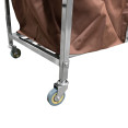 Commercial Dual Bag Stainless Steel Linen/Waste Trolley 900 x 650 x 850mm | CaterEq CEWHDC9065B2