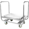 Commercial Dual-Handle Platform Truck Stainless Steel 1000x600x750mm - CEWHDT10060