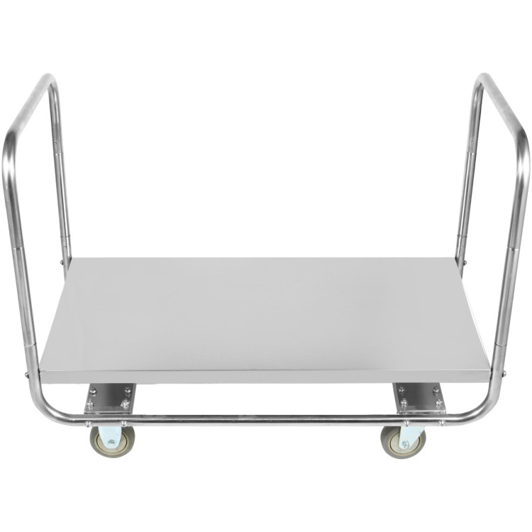 Commercial Dual-Handle Platform Truck Stainless Steel 1000x600x750mm - CEWHDT10060