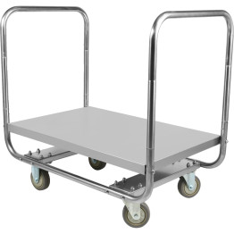 Commercial Dual-Handle Platform Truck Stainless Steel 800x500x750mm - CEWHDT8050