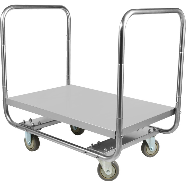 Commercial Dual-Handle Platform Truck Stainless Steel 800x500x750mm - CEWHDT8050
