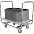 Commercial Dual-Handle Platform Truck Stainless Steel 800x500x750mm - CEWHDT8050