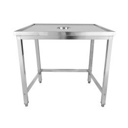 Professional Waste Disposal Table Stainless Steel 4 Side Up Marine Edge 1000x600x900mm | CaterEq CEWHDW10060