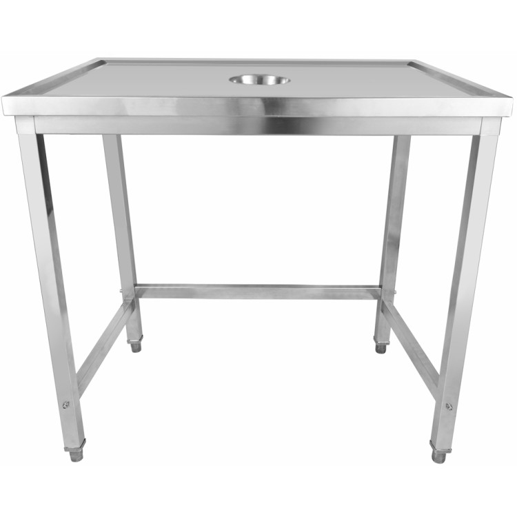 Professional Waste Disposal Table Stainless Steel 4 Side Up Marine Edge 1200x600x900mm - CEWHDW12060