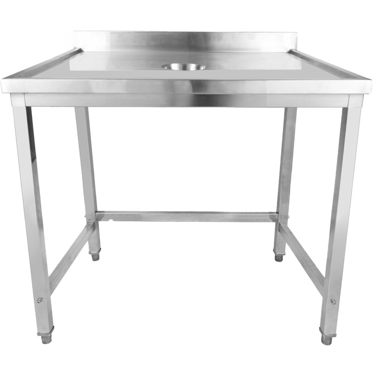 Professional Waste Disposal Table Stainless Steel 4 Side Up Marine Edge Backsplash 1200x700x950mm | CaterEq CEWHDW12070B