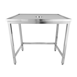 Professional Waste Disposal Table Stainless Steel 4 Side Up Marine Edge 1600x600x900mm | CaterEq CEWHDW16060
