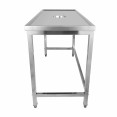 Professional Waste Disposal Table Stainless Steel 4 Side Up Marine Edge 1800x600x900mm | CaterEq CEWHDW18060