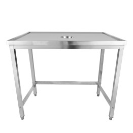 Professional Waste Disposal Table Stainless Steel 4 Side Up Marine Edge 2000x600x900mm | CaterEq CEWHDW20060