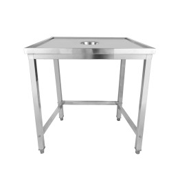 Professional Waste Disposal Table Stainless Steel 4 Side Up Marine Edge 800x600x900mm | CaterEq CEWHDW8060