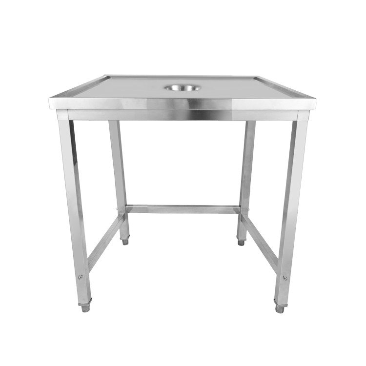 Professional Waste Disposal Table Stainless Steel 4 Side Up Marine Edge 800x600x900mm | CaterEq CEWHDW8060