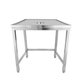 Professional Waste Disposal Table Stainless Steel 4 Side Up Marine Edge 800x700x900mm | CaterEq CEWHDW8070