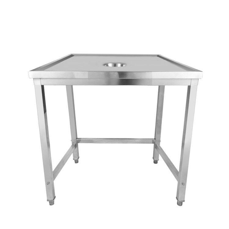 Professional Waste Disposal Table Stainless Steel 4 Side Up Marine Edge 800x700x900mm | CaterEq CEWHDW8070