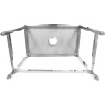 Professional Waste Disposal Table Stainless Steel 4 Side Up Marine Edge 1200x600x900mm - CEWHDW12060