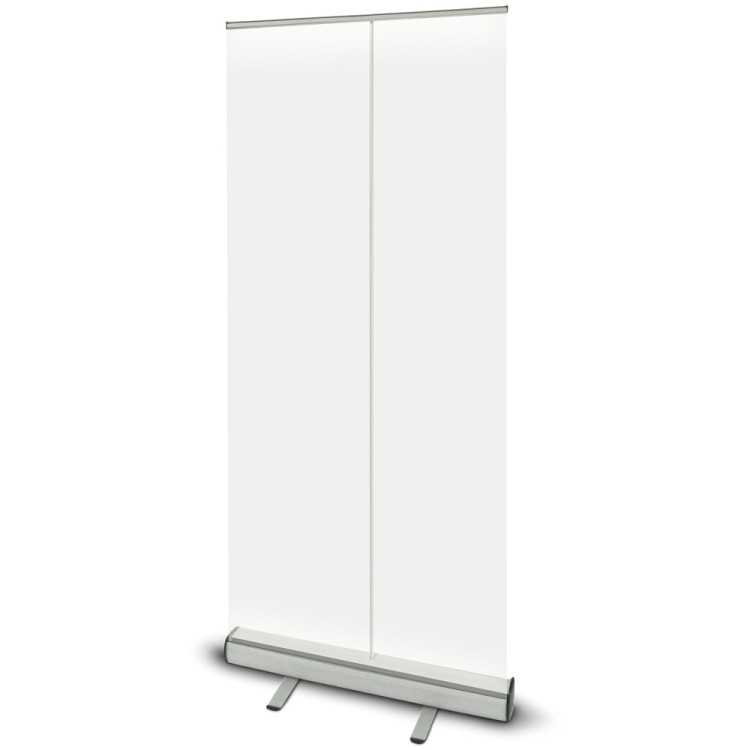 Retractable Banner Stand 1000x2000mm Clear sheet Aluminium base - CEWHESB100