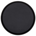 Non-skid Serving tray Super plastic Round 14" Black - CEWHF1400