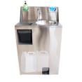 Foot Operated Mobile Wash Basin with Backsplash Paper Towel Dispenser & Castors Stainless Steel - CEWHF277