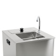 Foot Operated 20L Electric Mobile Wash Hand Basin 555×505×860 mm | CaterEq CEWHFEA5550