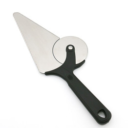 2 in 1 Pizza Wheel Cutter and Server Stainless steel - CEWHK057