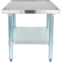 Stainless steel Commercial Equipment Stand with Galvanised Undershelf & Marine Edges 1000x600x600mm - CEWHMT60100