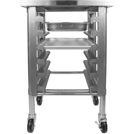 Commercial Mobile Equipment Stand with 6 Tier Tray Rack GN1/1 Marine Edges 1000x600x900mm - CEWHMTR60100C