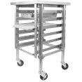 Commercial Mobile Equipment Stand with 6 Tier Tray Rack GN1/1 Marine Edges 800x600x900mm - CEWHMTR6080C
