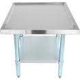 Stainless Steel Commercial Equipment Stand with Galvanised Undershelf & Marine Edges 800x600x600mm - CEWHMT6080