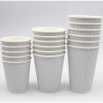 500pcs White Ripple Wall Coffee Cup 16oz/473ml PE - CEWHR16OZ 500pcs White Ripple Wall Coffee Cup 16oz/473ml PE - CEWHR16OZ