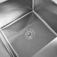 Commercial Single Sink Stainless Steel 1 Bowl to the Left Splashback 1400x600x950mm - CEWHSTD1460L