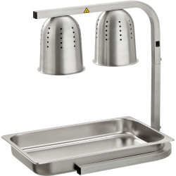 Commercial Food Warmer 2 heating lamps GN1/1 - CEWL550