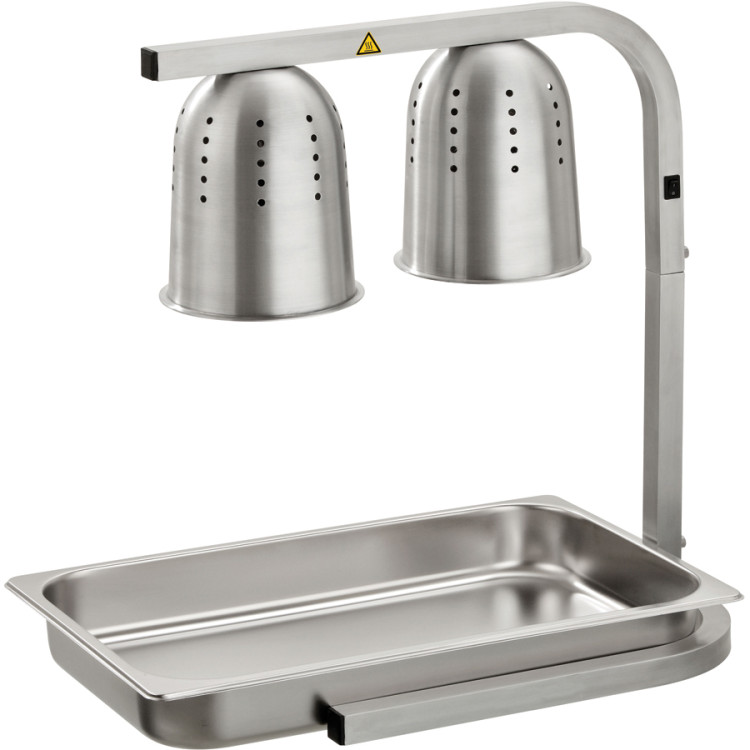 Commercial Food Warmer 2 heating lamps GN1/1 - CEWL550