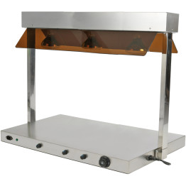 Buffet food warmer with gantry Stainless steel 3 infrared lamps Sneeze guards 3xGN1/1 - CEWM3FXX