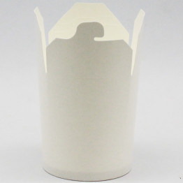 500pcs White Noodle Box 16oz/474ml PE - CEWPNB16OZ