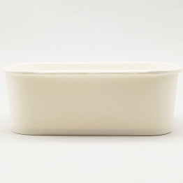 300pcs White Rectangular Bowl 750ml PE - CEWPRB750