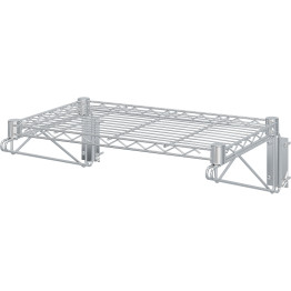 Wall-Mounted Wire Shelf 1 Tier 100kg Capacity Chrome Finish 600x350mm | CaterEq WR6035A1C Wall-Mounted Wire Shelf 1 Tier 100kg Capacity Chrome Finish 600x350mm | CaterEq WR6035A1C