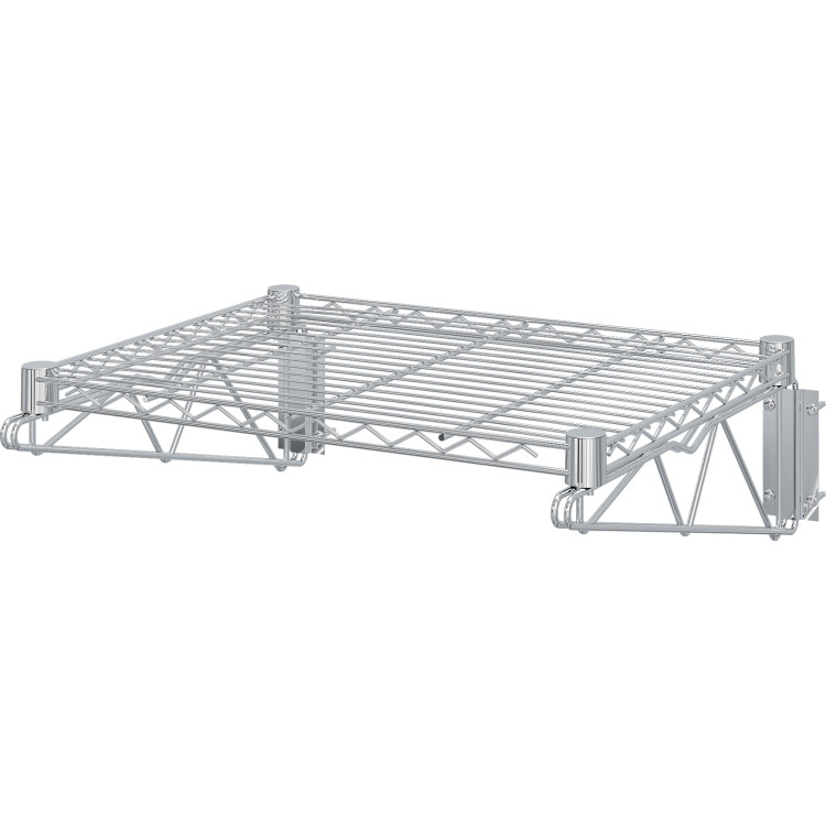 Wall-Mounted Wire Shelf 1 Tier 100kg Capacity Chrome Finish 600x450mm | CaterEq WR6045A1C