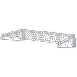 Wall-Mounted Wire Shelf 1 Tier 100kg Capacity Chrome Finish 900x450mm | CaterEq WR9045A1C