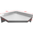 Wall Shelf Corner unit Stainless steel 600x600x250mm - CEWSCN6030