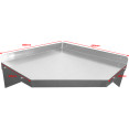 Wall Shelf Corner unit Stainless steel 600x600x250mm - CEWSCN6040