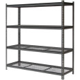 Professional Heavy Duty Wire Shelving Unit 1500x600x1830mm 4 shelves Black - CEFUJI401