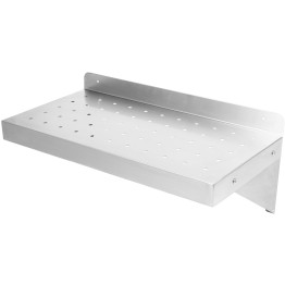 Wall Shelf Perforated 1 tier Stainless steel 1400x300x254mm - CEWSW30140P